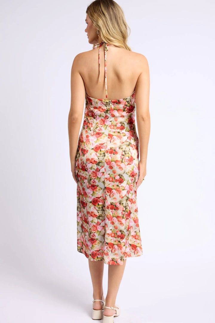 Aniston Floral Halter Midi Dress - Final Sale