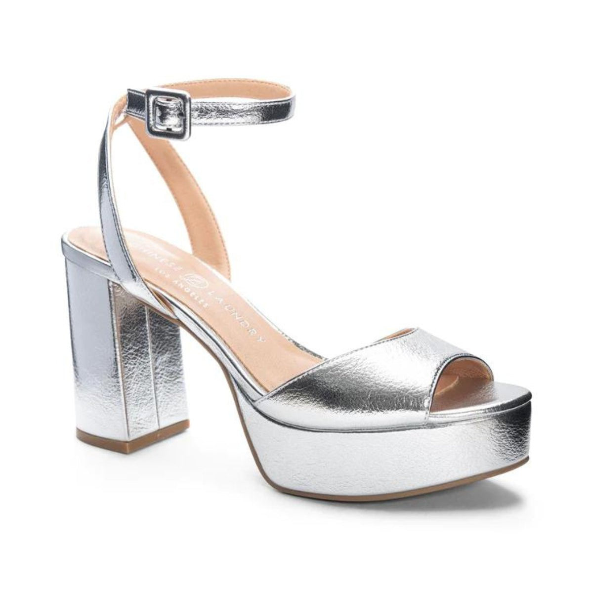 Gilded Glamour Silver Platform Sandals - JO+CO
