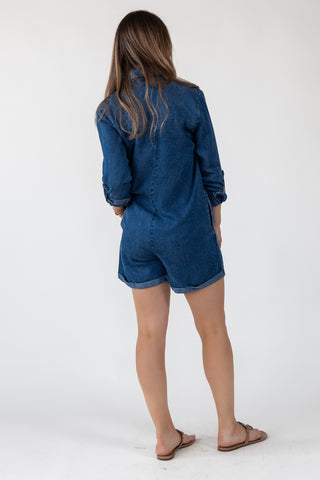 Off Duty Oversized Utility Romper - Final Sale
