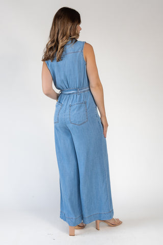 Lennon Light Wash Utility Jumpsuit