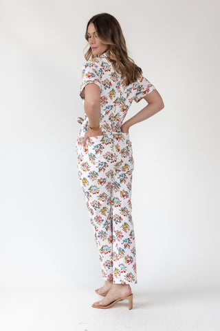 Camille Garden Print Jumpsuit - Final Sale