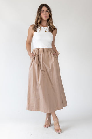 Parker Two-Tone Midi Dress