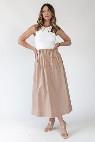 Parker Two-Tone Midi Dress