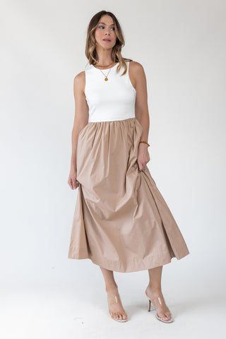 Parker Two-Tone Midi Dress