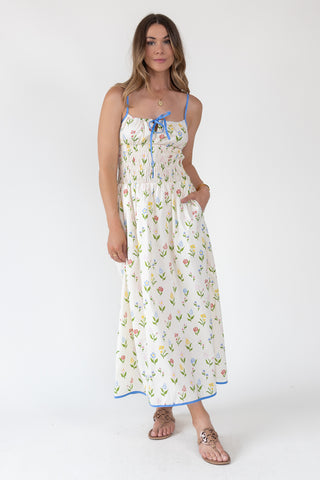 June Meadow Tie-Front Midi Dress - Final Sale