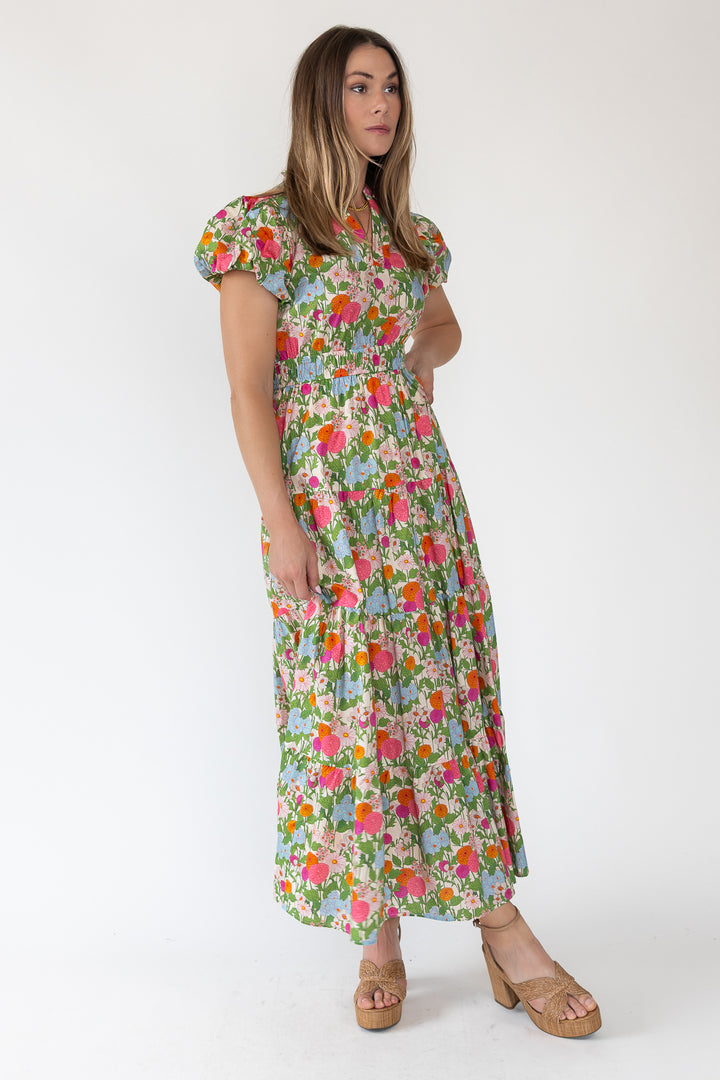 Marigold Floral Maxi Dress