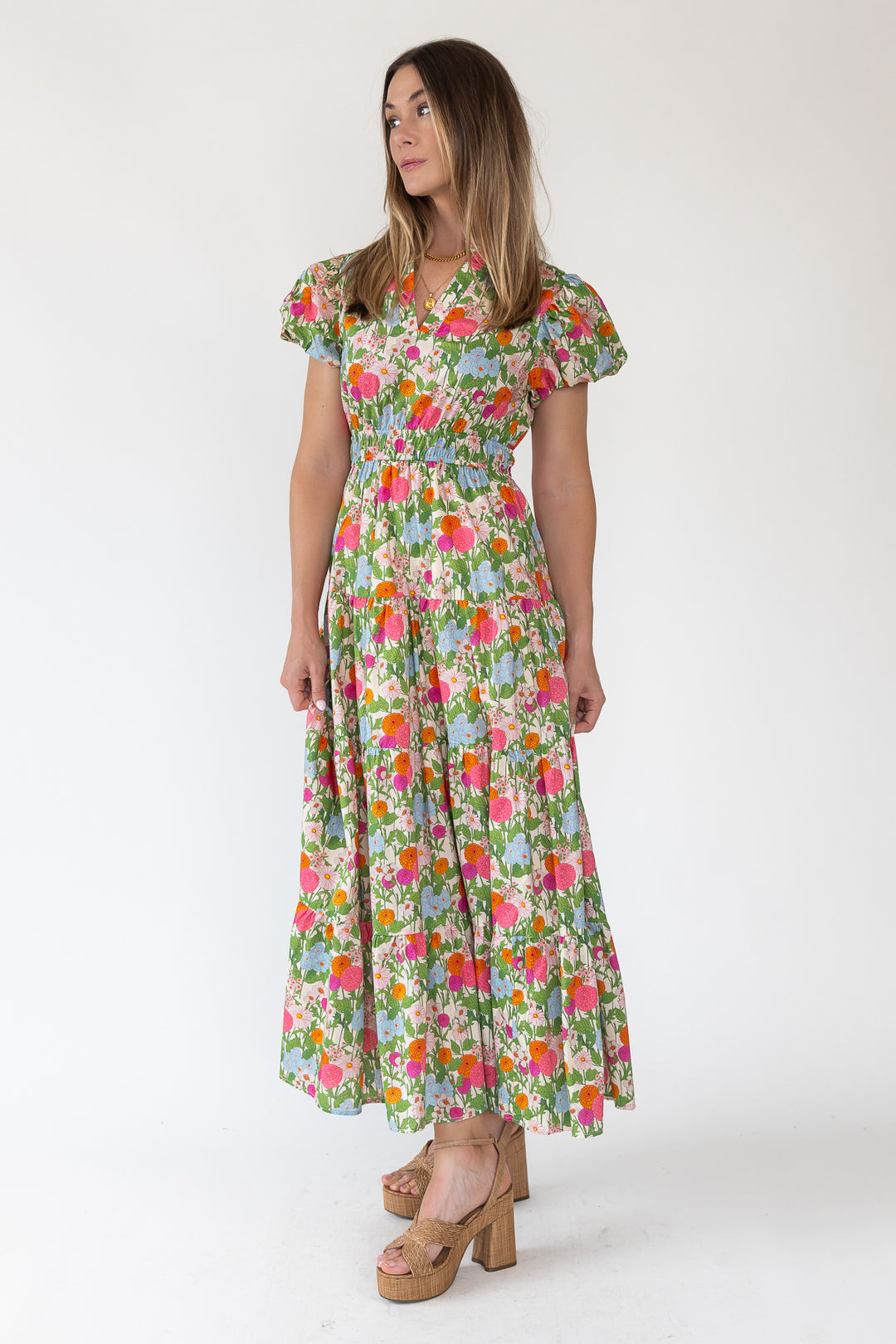 Marigold Floral Maxi Dress