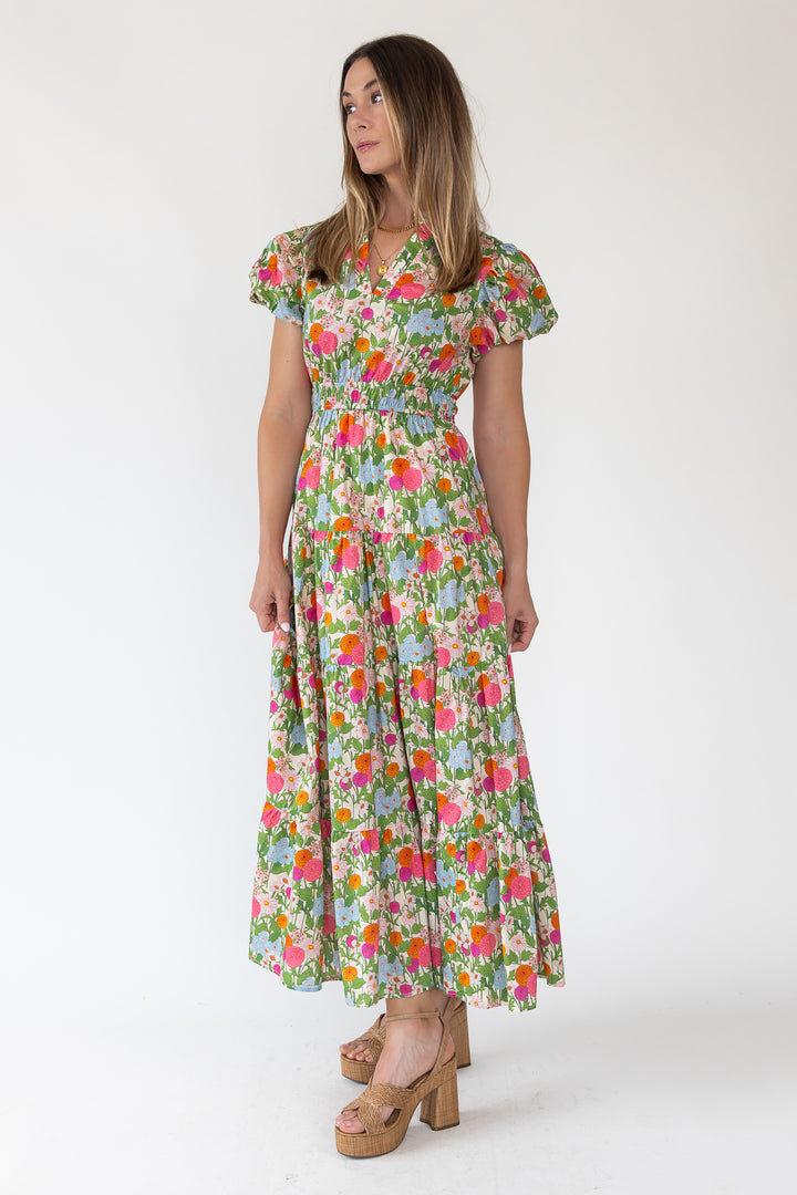 Marigold Floral Maxi Dress