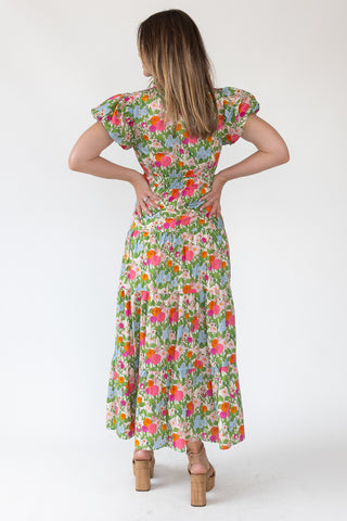 Marigold Floral Maxi Dress