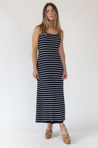 Boardwalk Navy Knit Maxi Dress