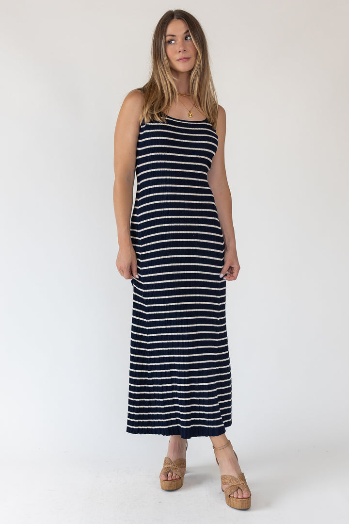 Boardwalk Navy Knit Maxi Dress