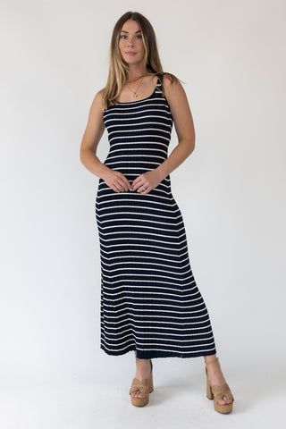 Boardwalk Navy Knit Maxi Dress