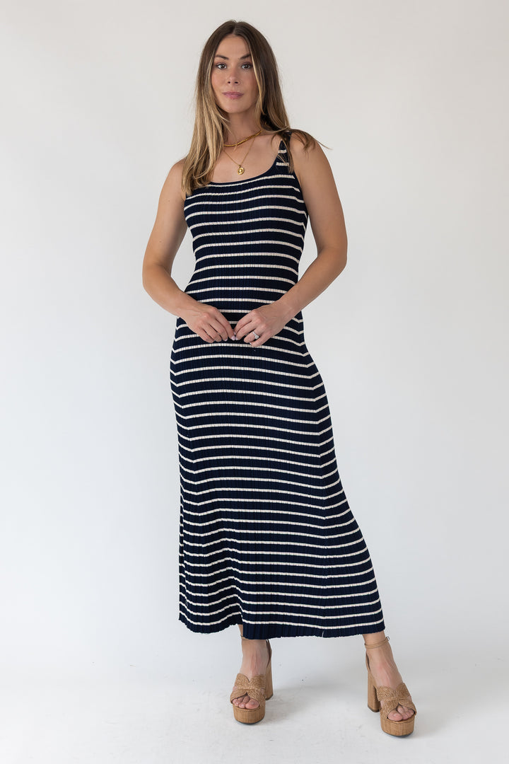 Boardwalk Navy Knit Maxi Dress