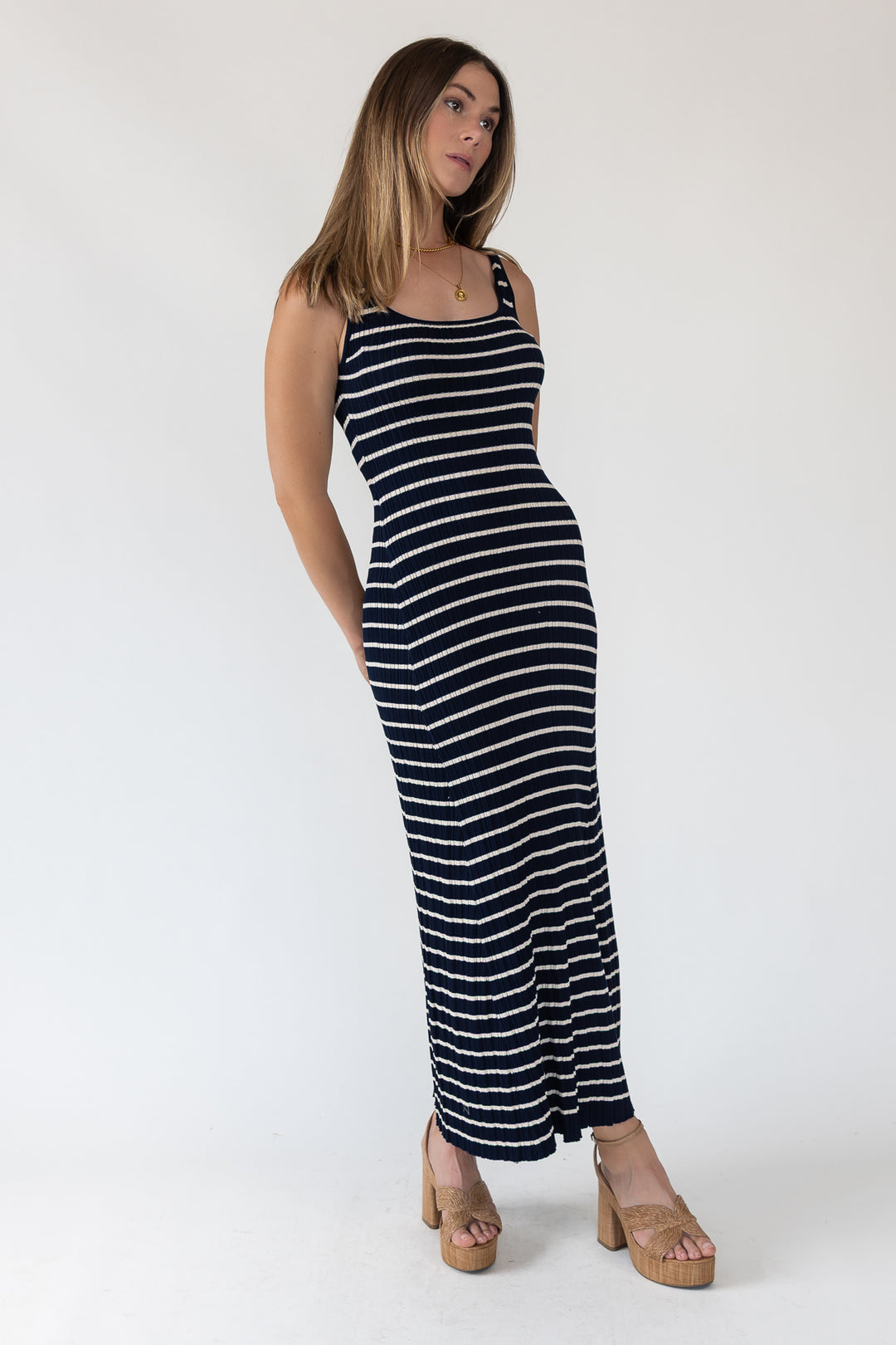 Boardwalk Navy Knit Maxi Dress