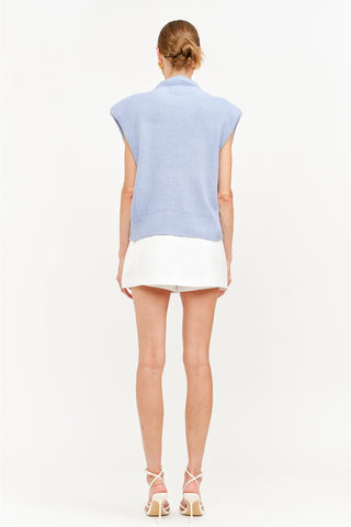 Sly Knit Vest - Blue