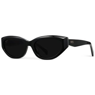 Black sunglasses on a white background