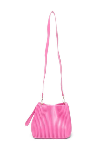 Pink Pleated Bucket Bag