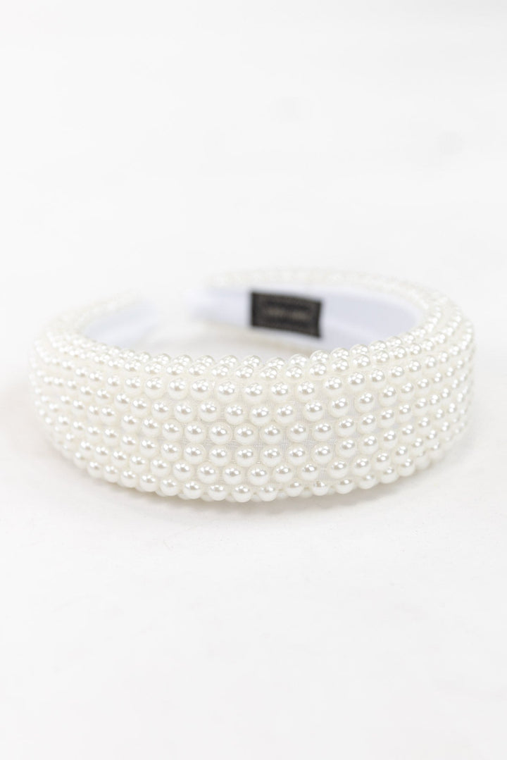 White Faux Pearl Headband - Final Sale
