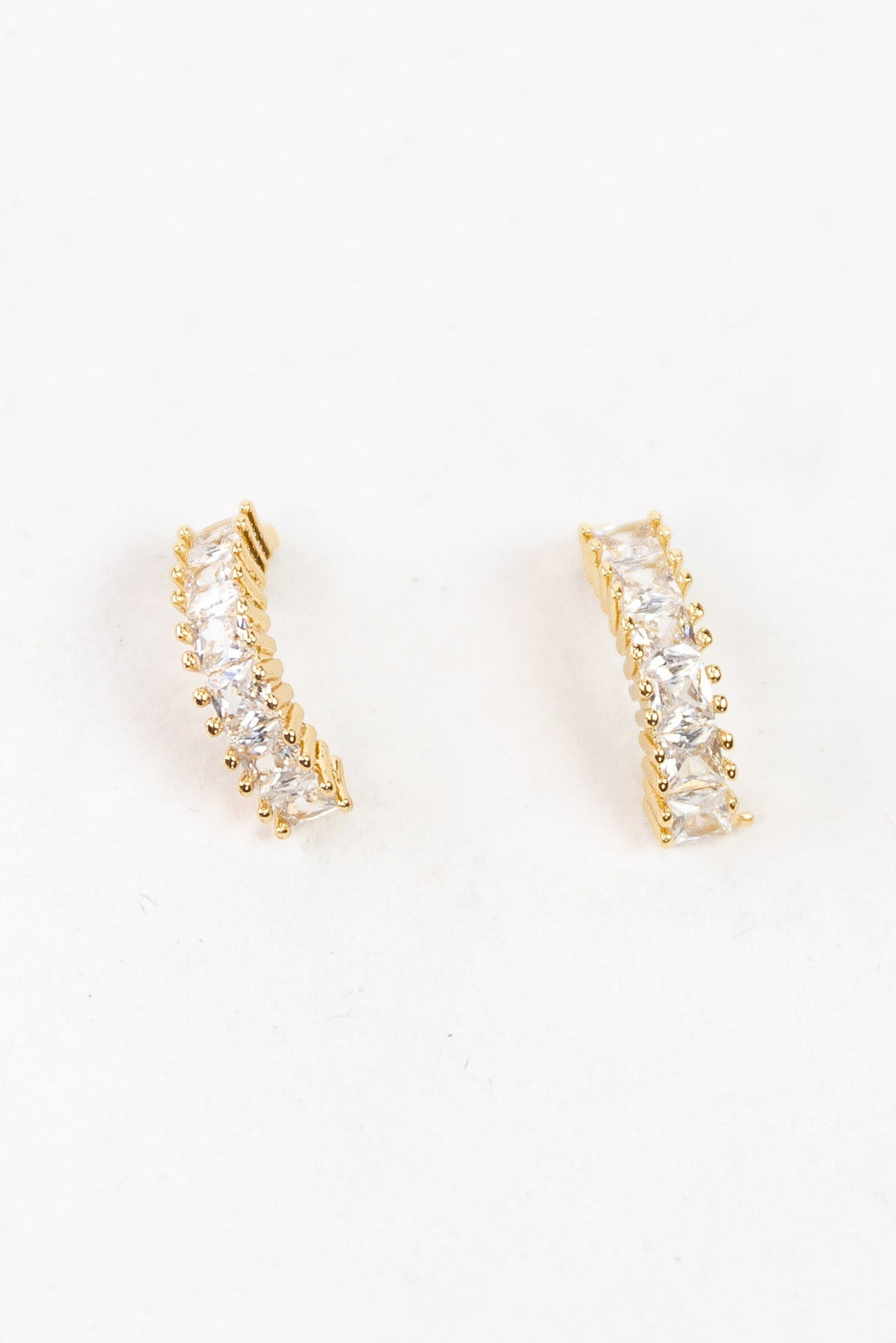 Gleaming Grace Gold Half Hoop Earrings - Final Sale