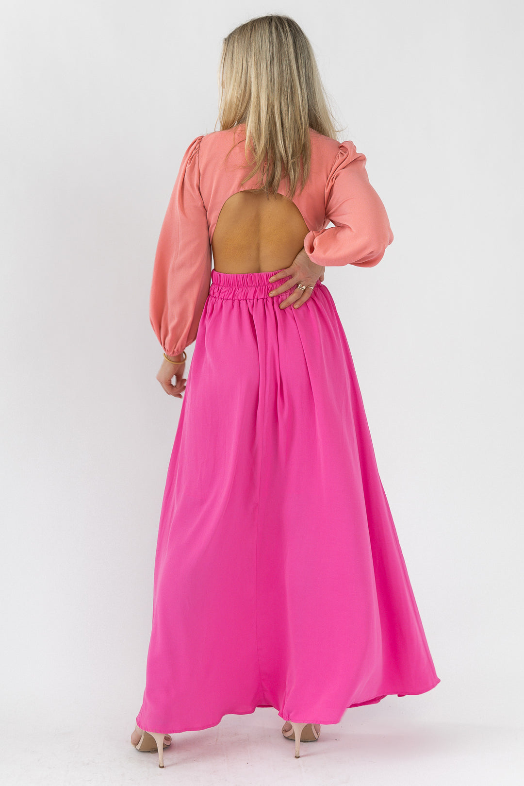 Sienna Peach Pink Maxi Dress - Final Sale