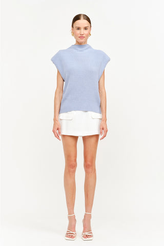 Sly Knit Vest - Blue