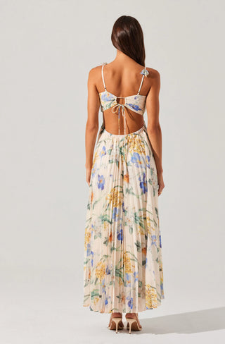 ASTR The Label Emese Blue Floral Dress - Final Sale