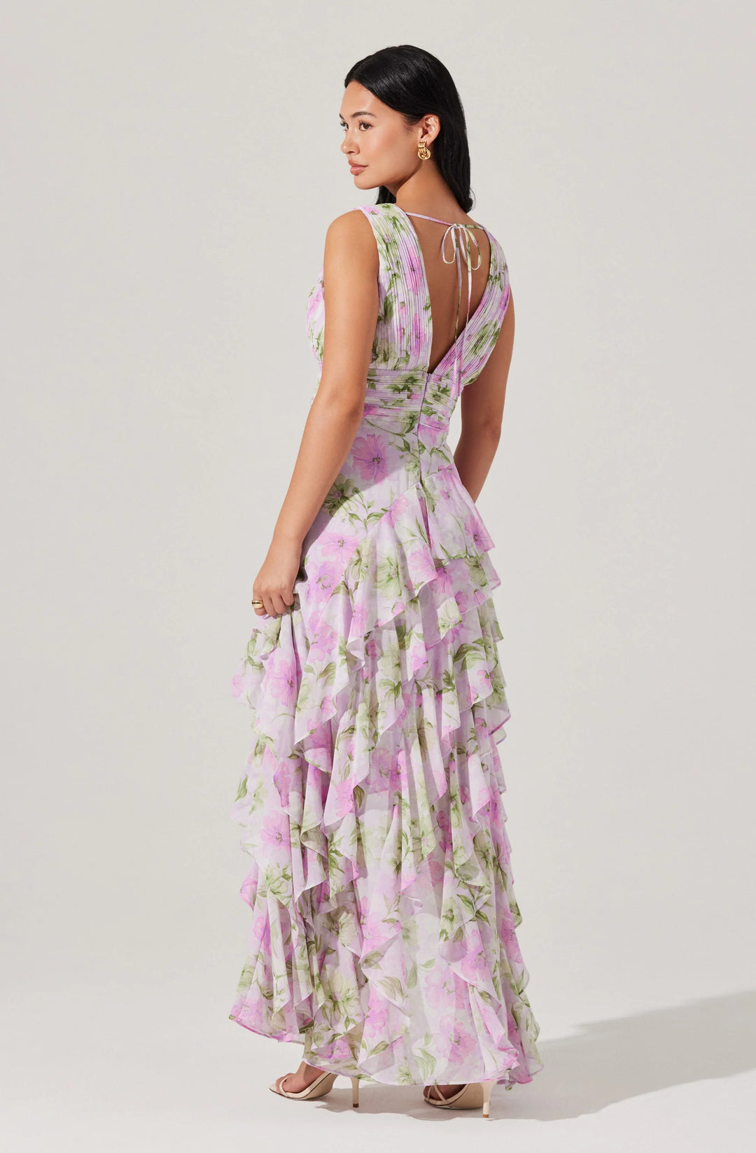 ASTR The Label Cytherea Purple Floral Dresss