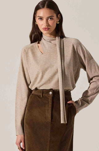 ASTR The Label Silvana Taupe Sweater