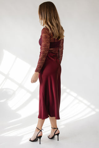 Astr The Label Kyra Lace Top - Wine