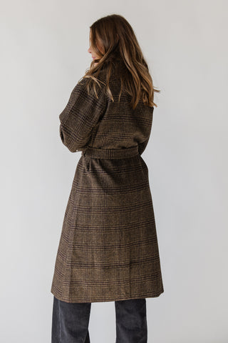 ASTR The Label Seeley Coat - Brown Plaid