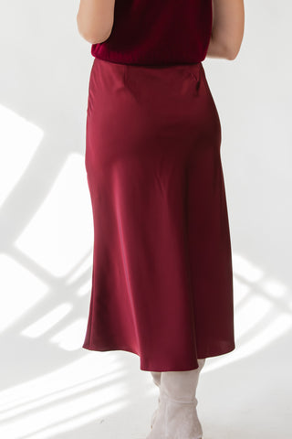 ASTR The Label Windey Midi Skirt - Wine