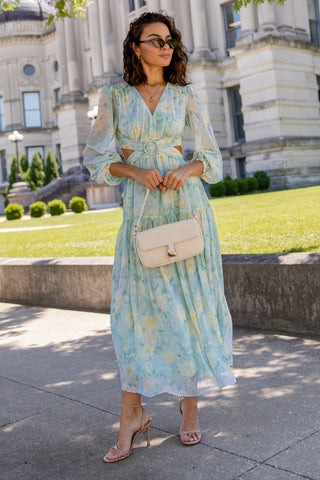 ASTR The Label Klarisa Dress - Seafoam Floral