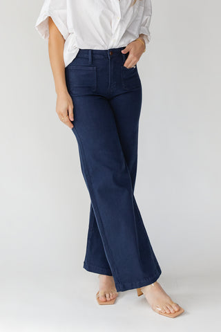 Alden Wide Leg Pant - Navy
