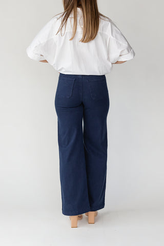 Alden Wide Leg Pant - Navy