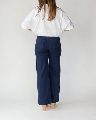 Alden Wide Leg Pant - Navy