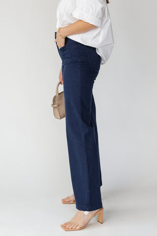 Alden Wide Leg Pant - Navy