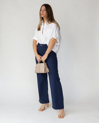Alden Wide Leg Pant - Navy