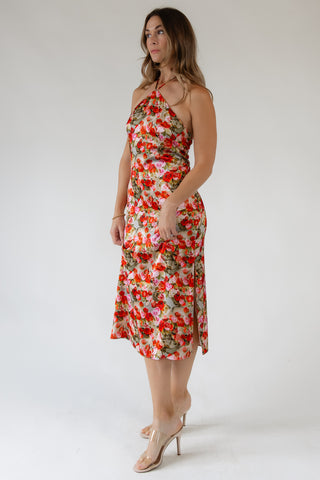 Aniston Floral Halter Midi Dress - Final Sale