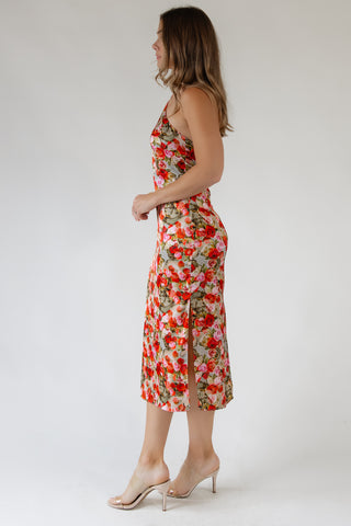 Aniston Floral Halter Midi Dress - Final Sale