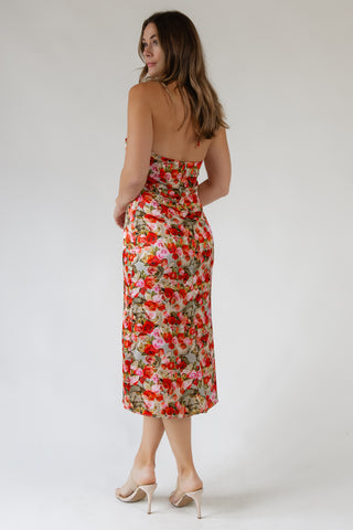 Aniston Floral Halter Midi Dress - Final Sale