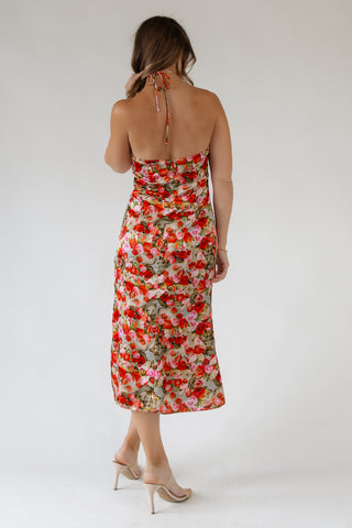 Aniston Floral Halter Midi Dress - Final Sale