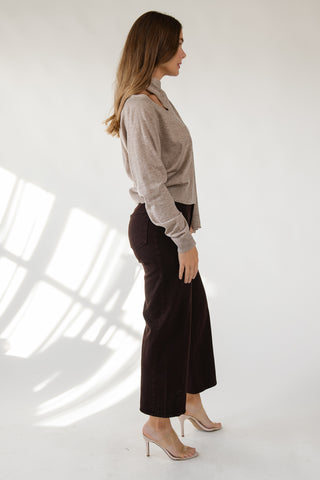 ASTR The Label Silvana Taupe Sweater