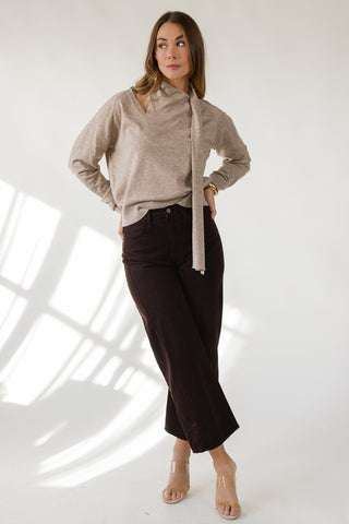 ASTR The Label Silvana Taupe Sweater