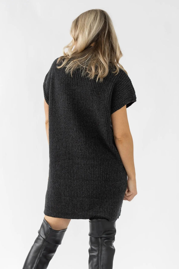Autumn Ease Black Sweater Dress - Final Sale