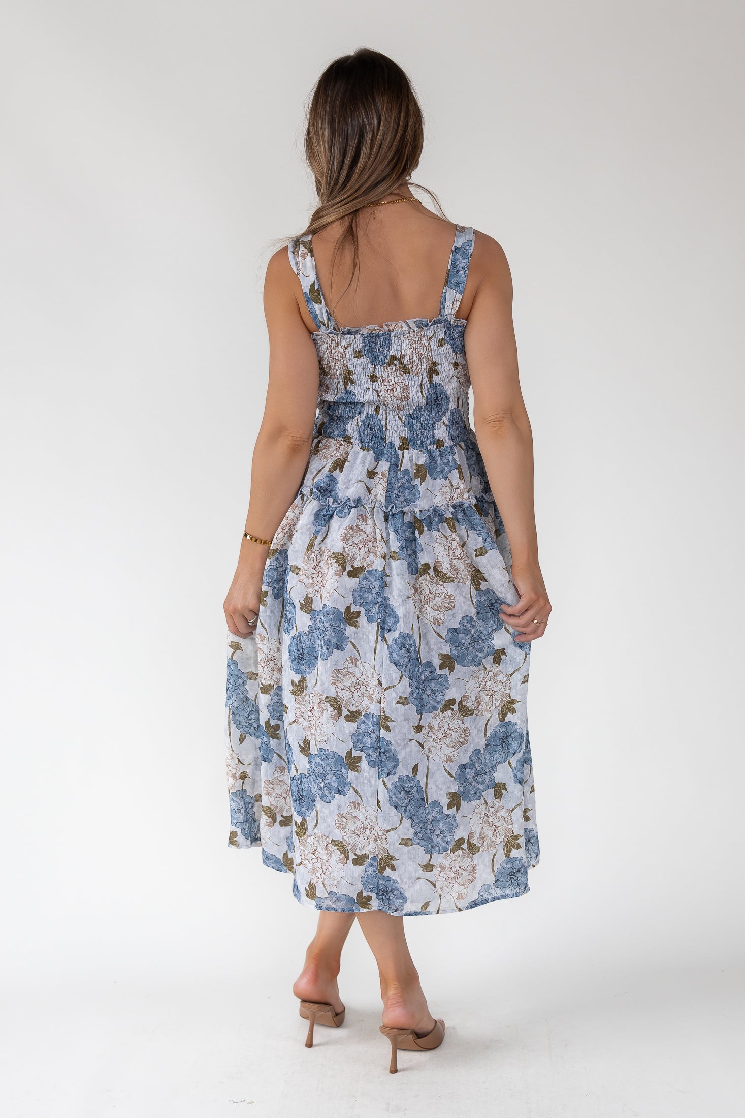 Bluebell Bloom Smocked Midi Dress