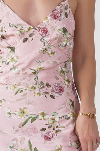 Blush Floral Flutter Strap Maxi Dress - Final Sale