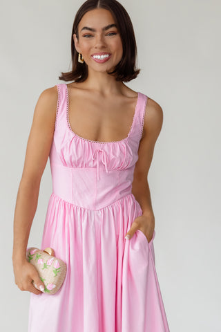 Blythe Ruched Midi Dress