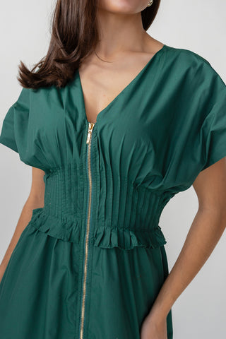 Briar Midi Dress - Deep Green