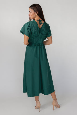 Briar Midi Dress - Deep Green