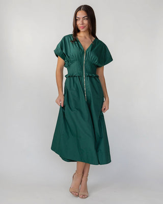 Briar Midi Dress - Deep Green